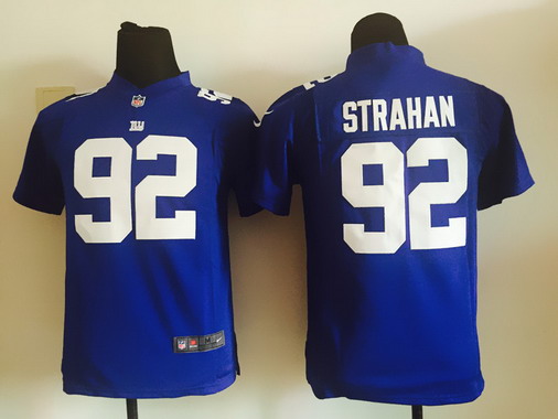 Youth New York Giants #92 Michael Strahan Nike Royal Limited Jersey