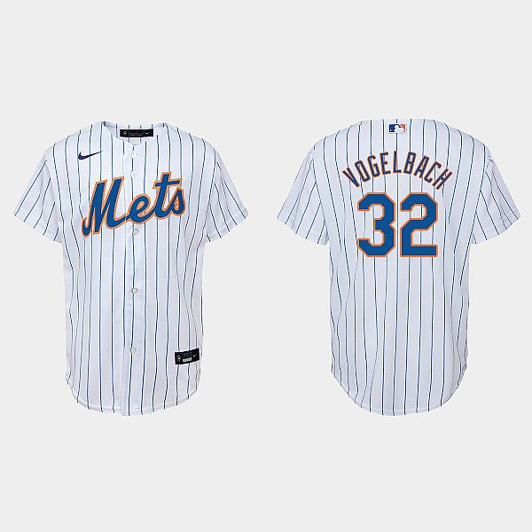 Youth New York Mets #32 Daniel Vogelbach Nike White Home Jersey