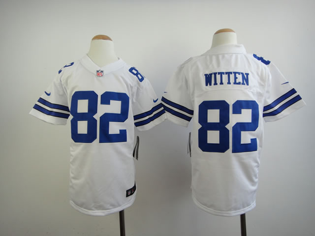 Youth Dallas Cowboys #82 Jason Witten Home White Nike cheap football Jersey