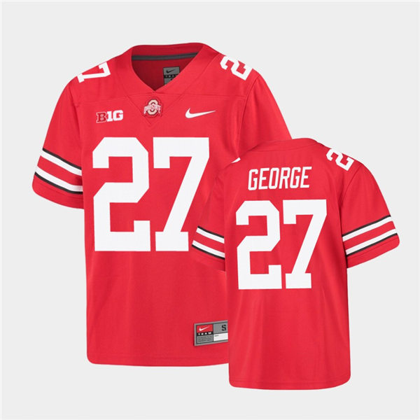 Youth Ohio State Buckeyes #27 Eddie George Scarlet College Football Game Jersey