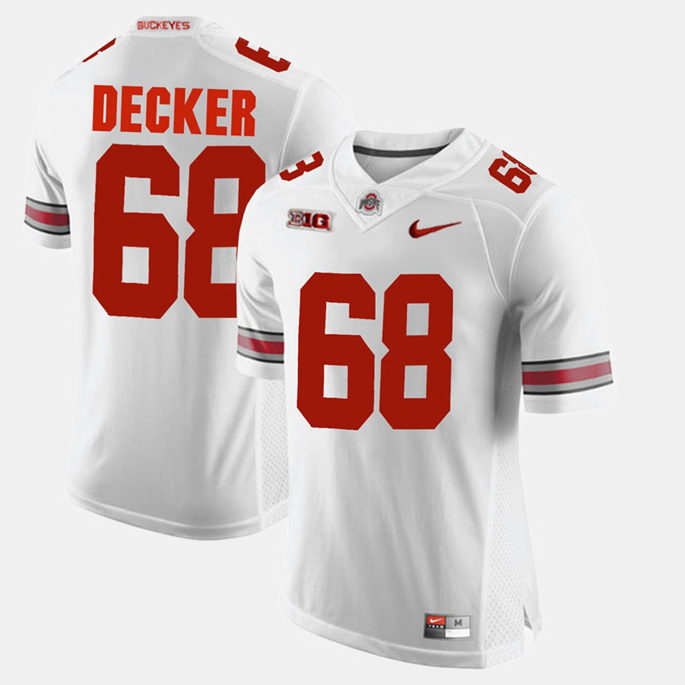 Youth Ohio State Buckeyes #68 Taylor Decker Nike White College Football Game Jersey