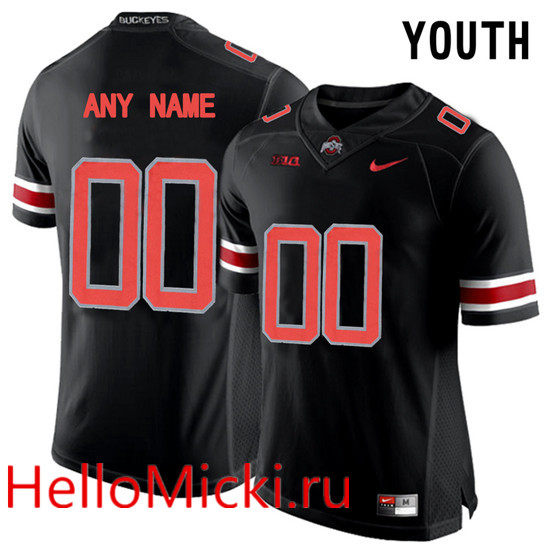 Youth Ohio State Buckeyes Custom Blackout Limited Jersey
