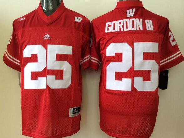 Youth Wisconsin Badgers #25 Golden Tate III Red NCAA Adidas College Football Jersey