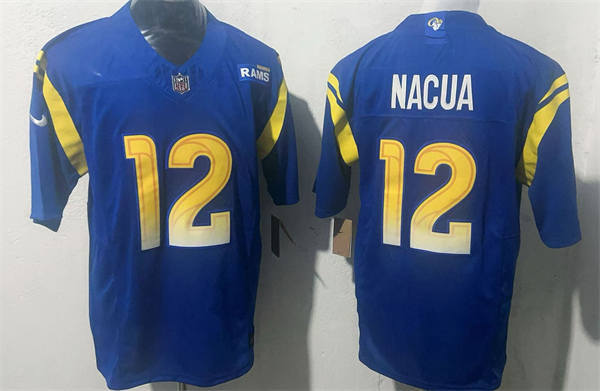 Mens Los Angeles Rams #12 Puka Nacua Nike Royal Vapor F.U.S.E. Limited Jersey
