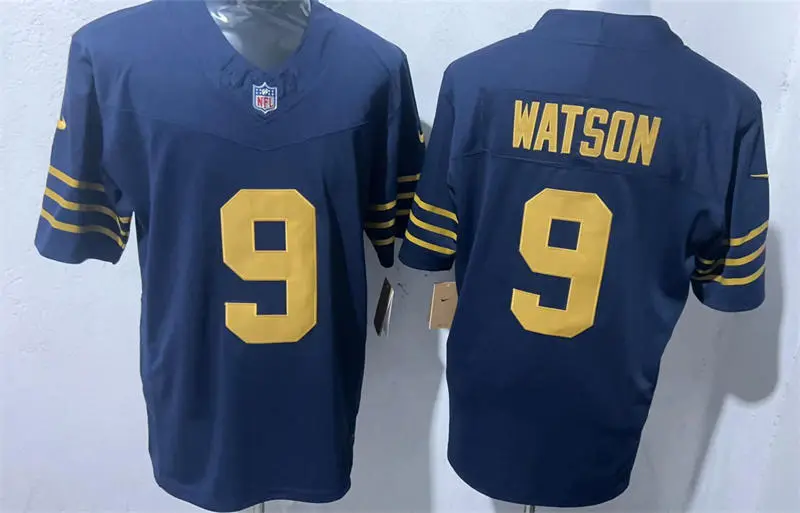 Mens Green Bay Packers #9 Christian Watson Nike Navy The 1923 Classic Game Jersey