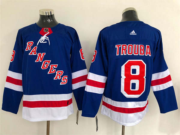 Mens New York Rangers #8 Jacob Trouba Adidas Home Royal Blue Jersey