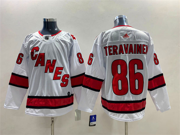 Men's Carolina Hurricanes #86 Teuvo Teravainen Adidas White Away Retro Jersey