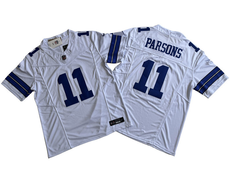 Men's Dallas Cowboys #11 Micah Parsons Nike 2023 White Vapor F.U.S.E. Limited Jersey