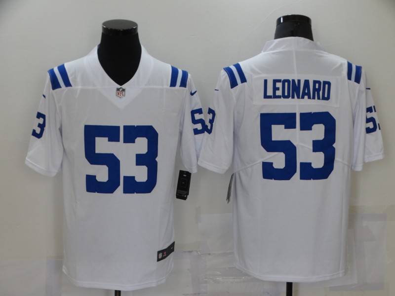 Men's Indianapolis Colts #53 Darius Leonard Nike White NFL Vapor Limited Jersey