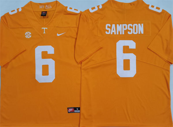 Mens Tennessee Volunteers #6 Dylan Sampson Nike Orange College Football Jersey