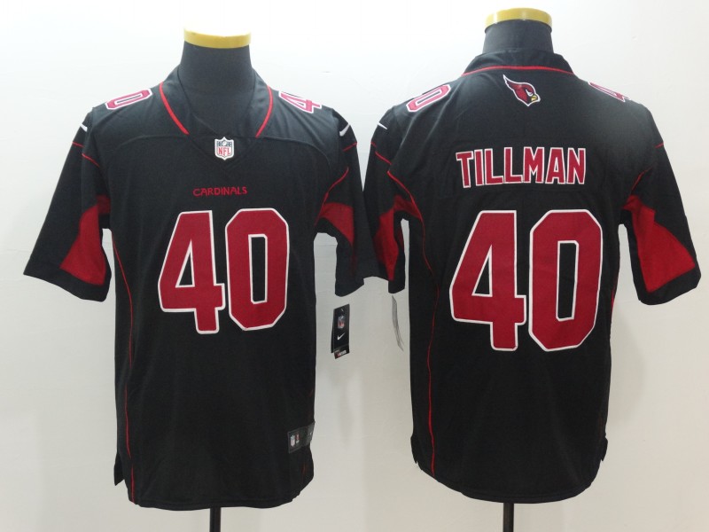 Men's Arizona Cardinals Retired Player #40 Pat Tillman Nike Black 2nd Alternate Color Rush Legend Jersey