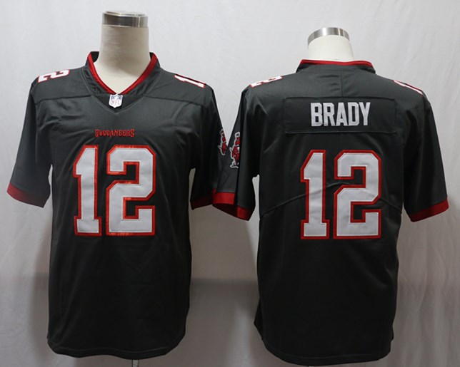 Men's Tampa Bay Buccaneers #12 Tom Brady Nike Pewter Alternate Vapor Limited Jersey