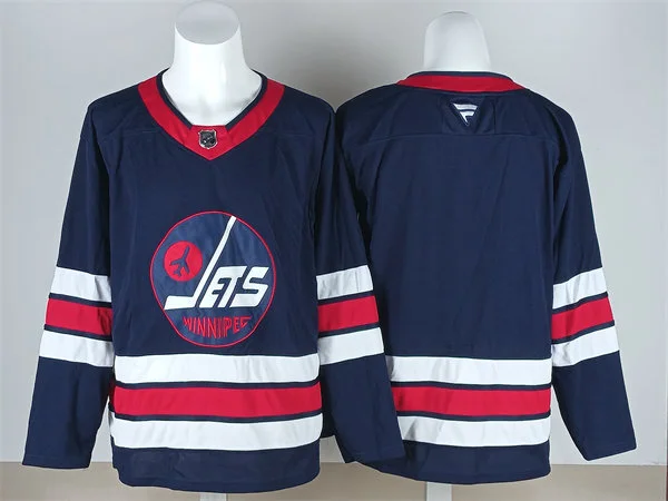 Men's Winnipeg Jets Blank Fanatcis Navy Heritage Classic Jersey