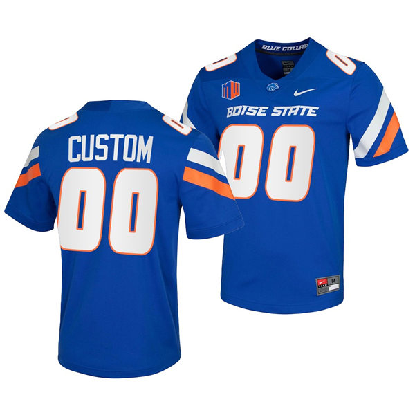 Men's Boise State Broncos Custom Nike 2022 Royal College Football Jersey