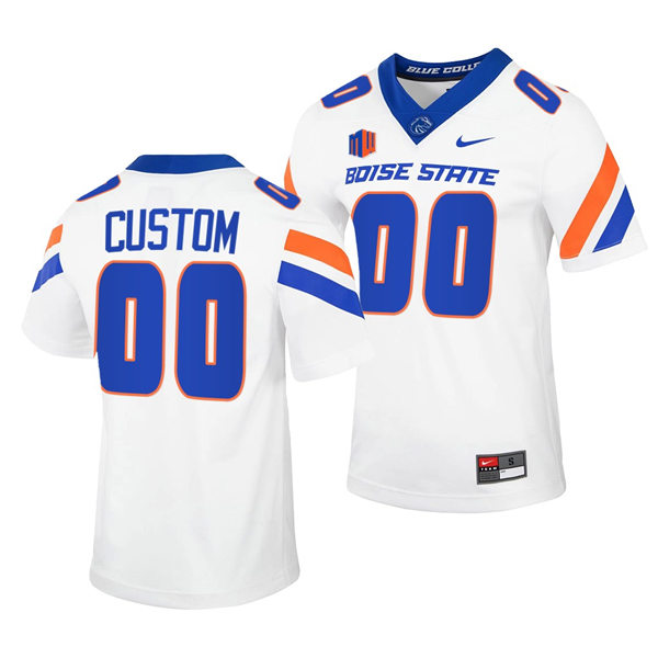 Men's Boise State Broncos Custom Nike 2022 White College Football Jersey