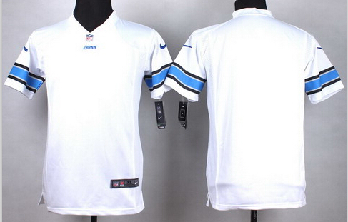 Youth Detroit Lions Blank Nike White Game Jersey