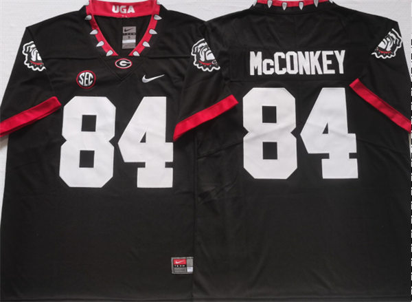 Mens Georgia Bulldogs #84 Ladd McConkey Nike 2020 Black College Football Game Jersey
