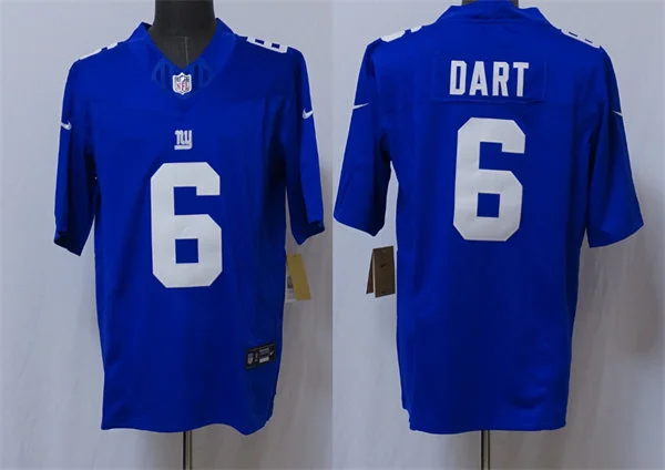 Men's New York Giants #6 Jaxson Dart Nike Royal Team Color Vapor F.U.S.E. Limited Jersey