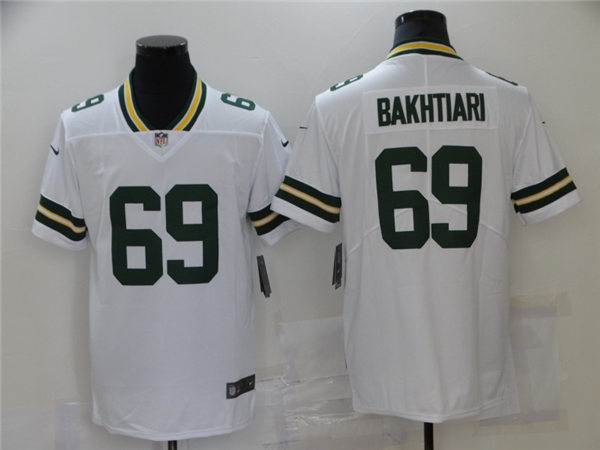 Mens Green Bay Packers #69 David Bakhtiari Nike White Vapor Limited Jersey