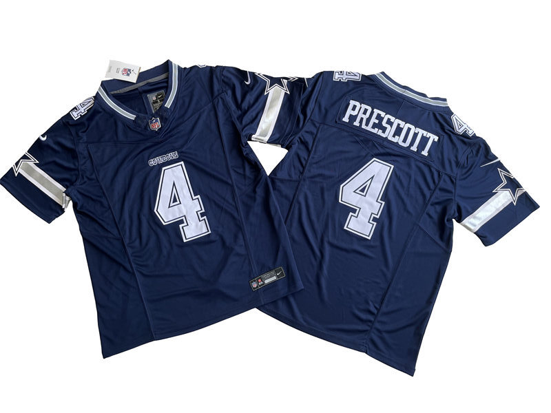 Men's Dallas Cowboys #4 Dak Prescott Nike 2023 Navy Vapor F.U.S.E. Limited Jersey