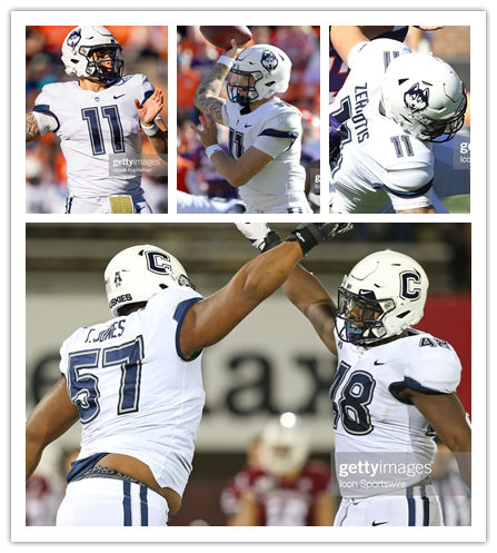 Men's Youth UConn Huskies Customized 2025 Nike White Football Jersey