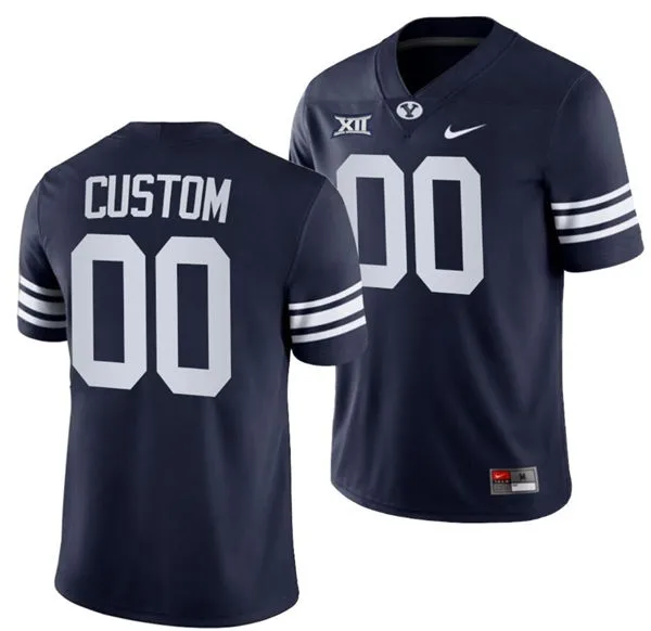 BYU Cougars Custom Nike 2025 XII Nike Navy Football Jersey