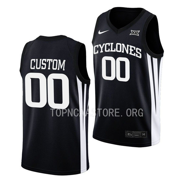 Mens Youth Iowa State Cyclones Custom Nike 2024 Black Cyclones College Basketball Jersey