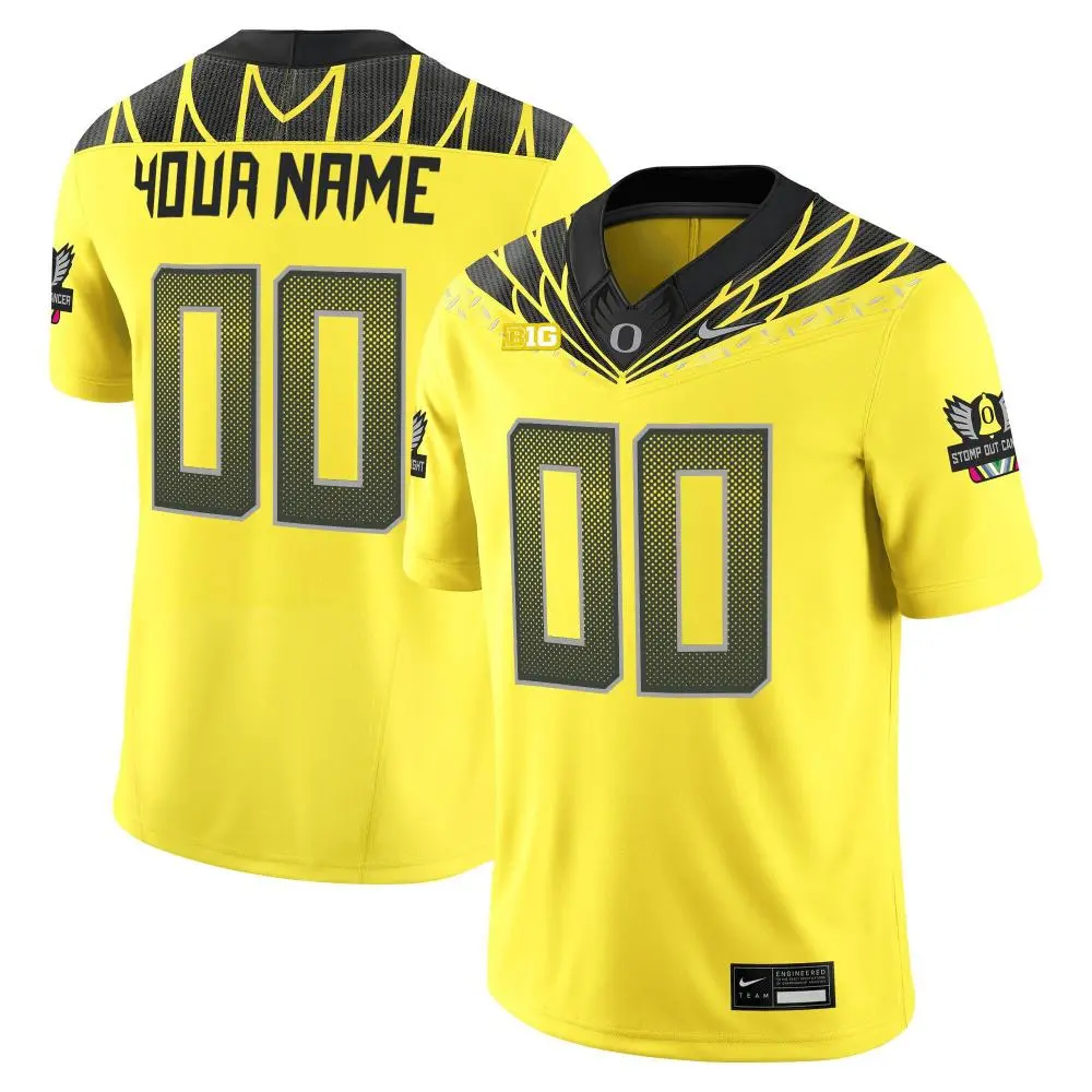 Oregon Ducks Custom BIG Ten Alternate Game Football Jersey - Yellow