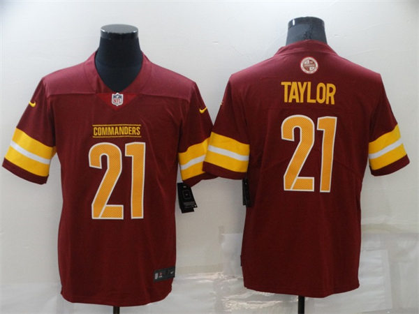 Mens Washington Commanders Retired Player #21 Sean Taylor Burgundy Vapor Limited Jersey