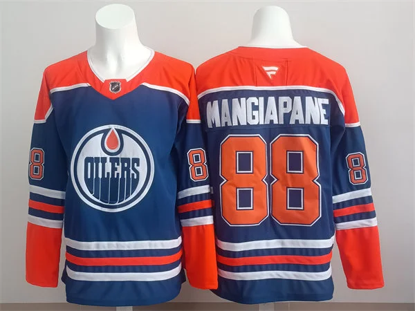 Men's Edmonton Oilers #88 Andrew Mangiapane Fanatics Home Royal Premium Jersey