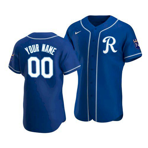 Men's Kansas City Royals Nike Royal Alternate Flex Base Baseball Jersey