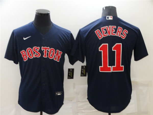 Men's Boston Red Sox #11 Rafael Devers Nike Navy Home Cool Base Jersey