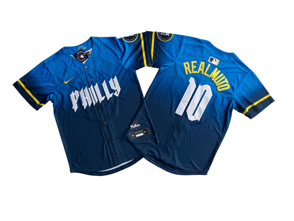 Youth Philadelphia Phillies #10  J.T. Realmuto Nike Blue 2024 City Connect Limited Player Jersey