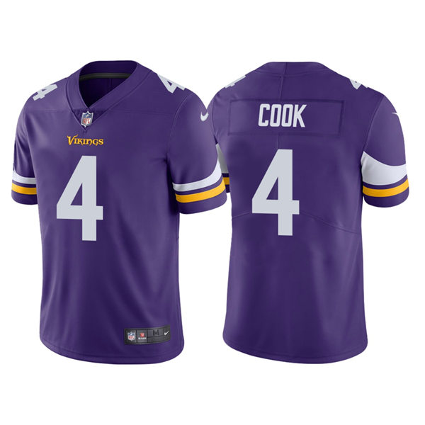 Men's Minnesota Vikings #4 Dalvin Cook Nike Purple Vapor Untouchable Limited Jersey