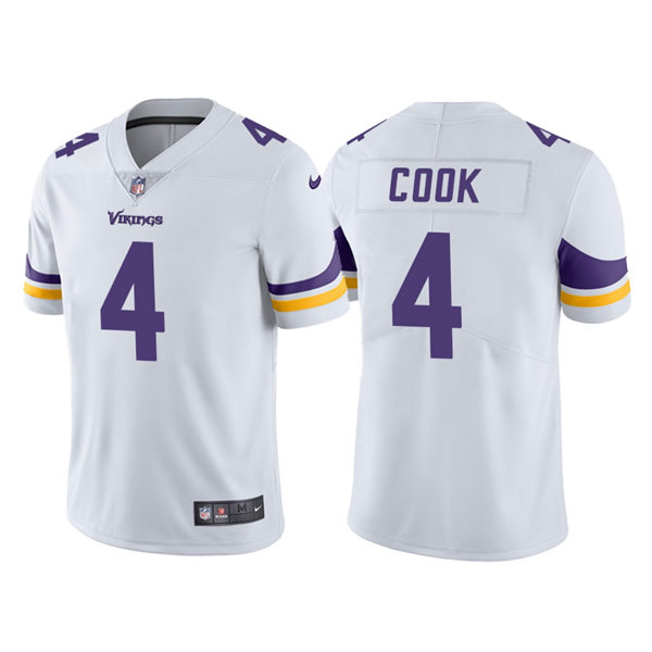 Men's Minnesota Vikings #4 Dalvin Cook Nike White Vapor Untouchable Limited Jersey