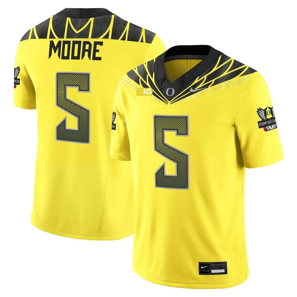 Mens Oregon Ducks #5 Dante Moore 2025 BIG Ten Alternate Game Football Jersey Yellow
