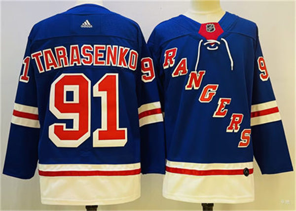 Mens New York Rangers #91 Vladimir Tarasenko Adidas Home Royal Blue Jersey