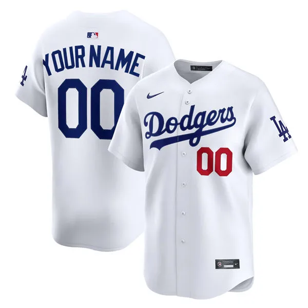 Los Angeles Dodgers Custom Nike White Home Limited Jersey