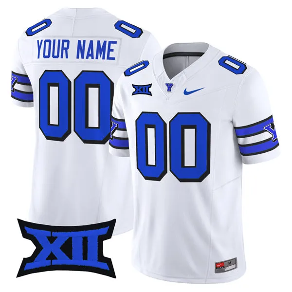 BYU Cougars Custom 2024 White 100Th Anniversary College Football Throwback Jersey