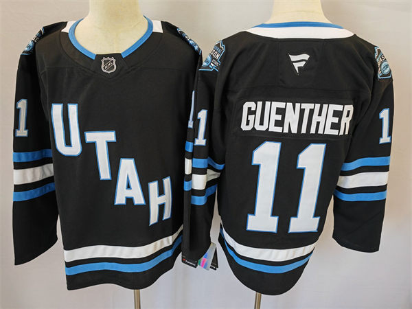 Mens Utah Hockey Club #11 Dylan Guenther Fanatics Home Black Player Jersey