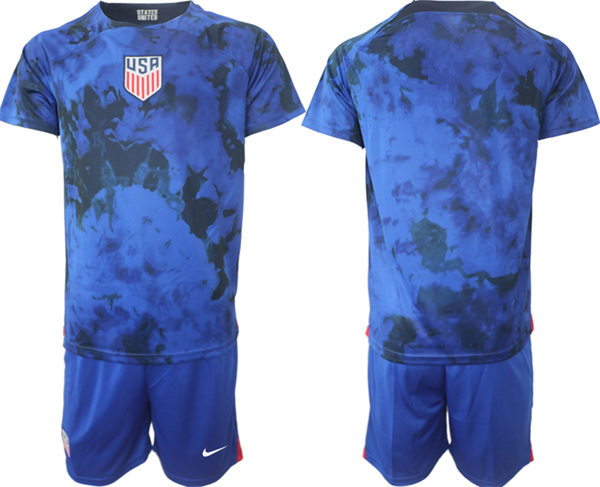 Mens USA National Team 2021 Away Navy Custom Soccer Jersey Suit