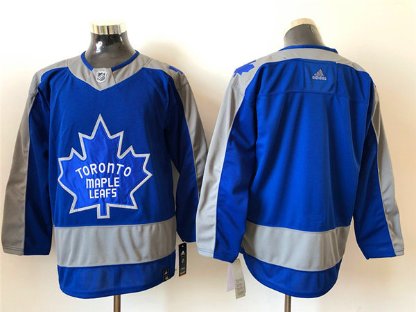 Men's Toronto Maple Leafs Blank Blue 2021 adidas NHL REVERSE RETRO JERSEYS