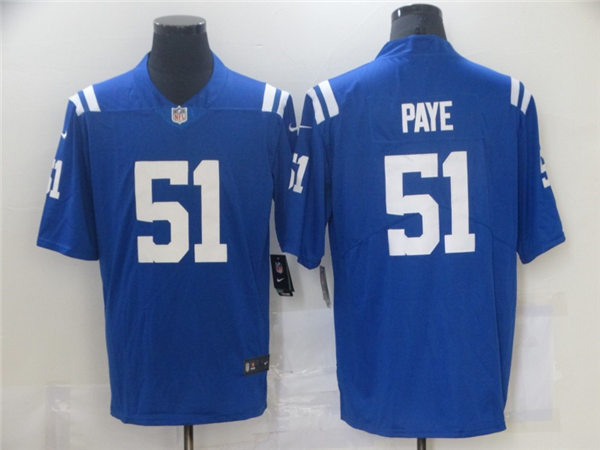 Men's Indianapolis Colts #51 Kwity Paye Nike Royal Vapor Untouchable Jersey