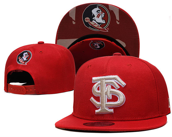 NCAA Florida State Seminoles Embroidered Red Snapback Caps GS233236