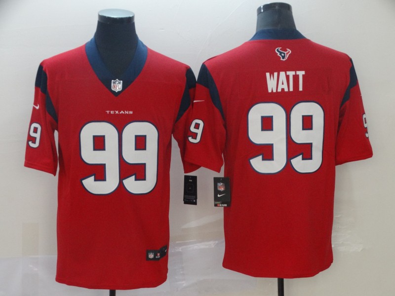 Mens Nike Houston Texans #99 J.J. Watt Red Elite Jersey
