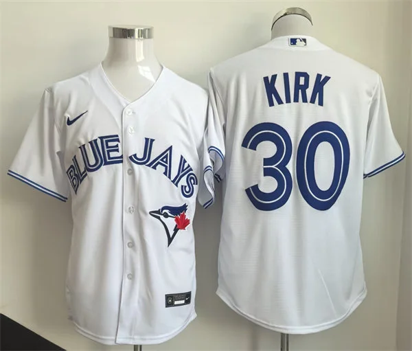 Mens Toronto Blue Jays #30 Alejandro Kirk White Home Limited Jersey