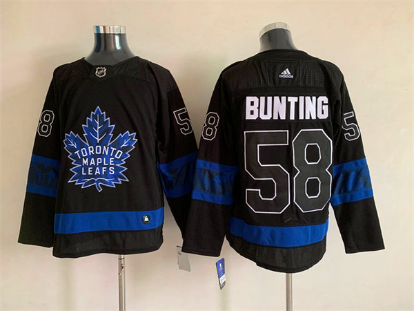 Men's Toronto Maple Leafs #58 Michael Bunting Adidas Black Alternate Reversible Next Gen Jersey
