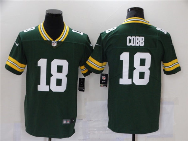 Mens Green Bay Packers #18 Randall Cobb Nike Green Vapor Limited Jersey