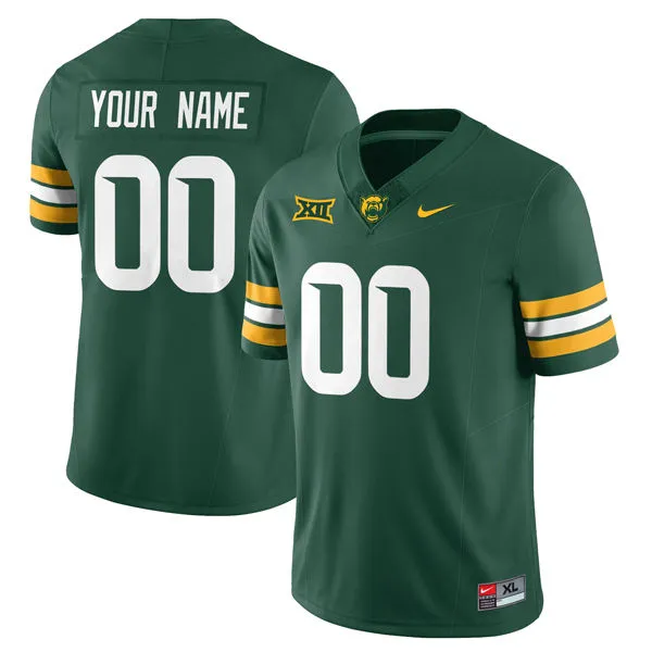 Mens Youth Baylor Bears Custom 2025 Green Basketball Football Jersey