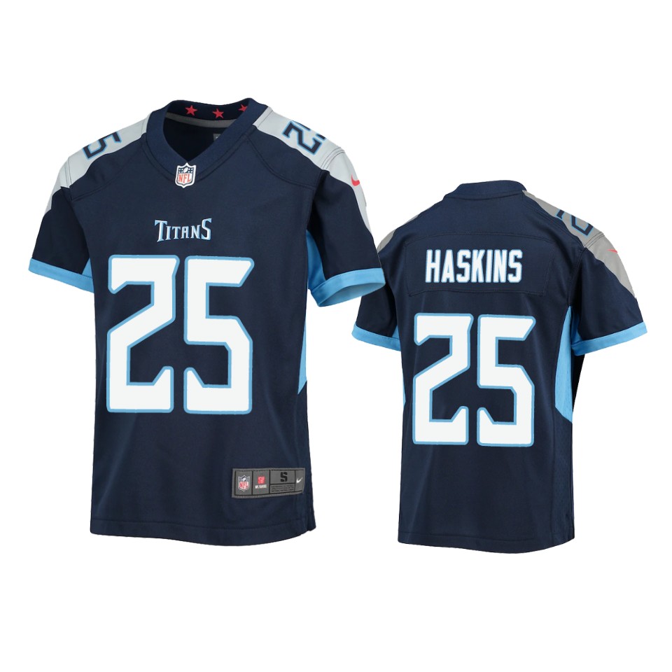 Youth Tennessee Titans #25 Hassan Haskins Nike Navy Limited Jersey